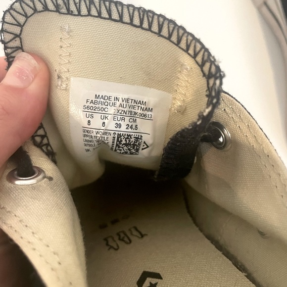 Black Chuck Taylor All Star Lift Platform Canvas - Size 8 - Picture 3 of 4